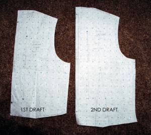 1st & 2nd Draft of Back Vest Piece